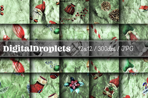Christmas Grunge Vol. 7: Vintage Holiday Paper Set