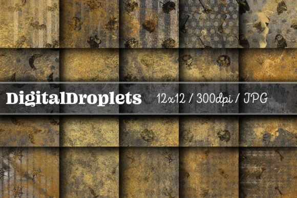 Gilded Halloween Papers Vol. 1: Vintage Gothic Texture