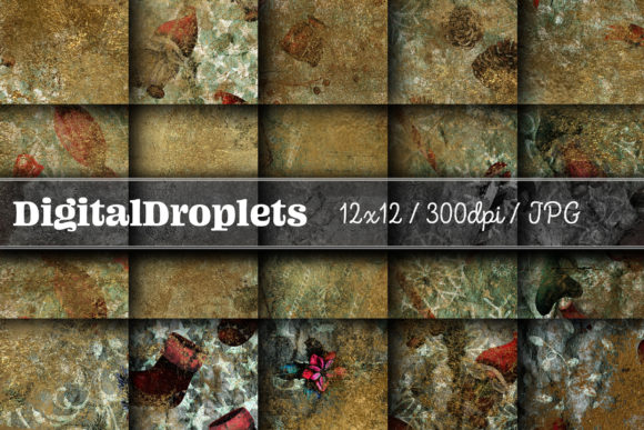 Golden Christmas Grunge Vol. 10: Vintage Holiday Textures