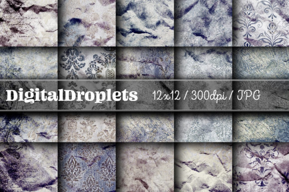 Golden Damask Dust Vol. 46 | Vintage Digital Papers