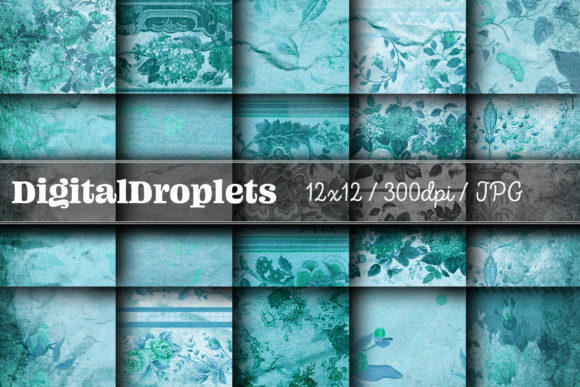 Journaled Flowers Vol. 15 | Collection: A Vintage Paper Set for Creative Projects