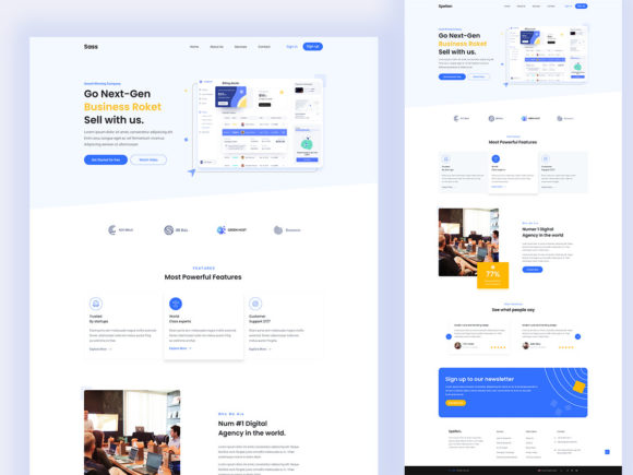 Professional Sass Landing Page Design: Clean UI & Creative Ideas