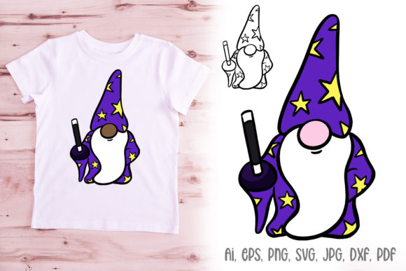 Wizard Magician Gnome Hobbit Cartoon: Whimsical Design Assets